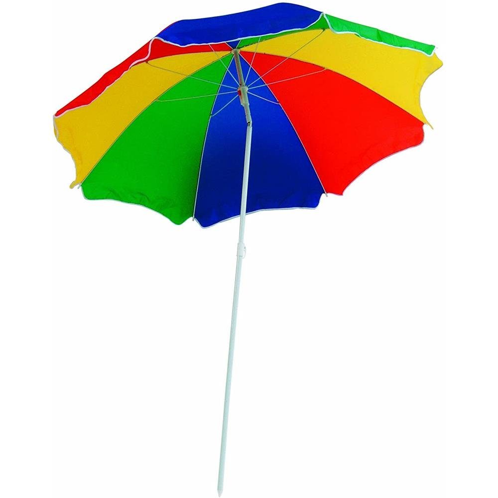 Bestway Sonnenschirm, 180 cm, mit Knick-Gelenk und Teleskopstab, für Strand oder Garten, 1 Farbe zufällig