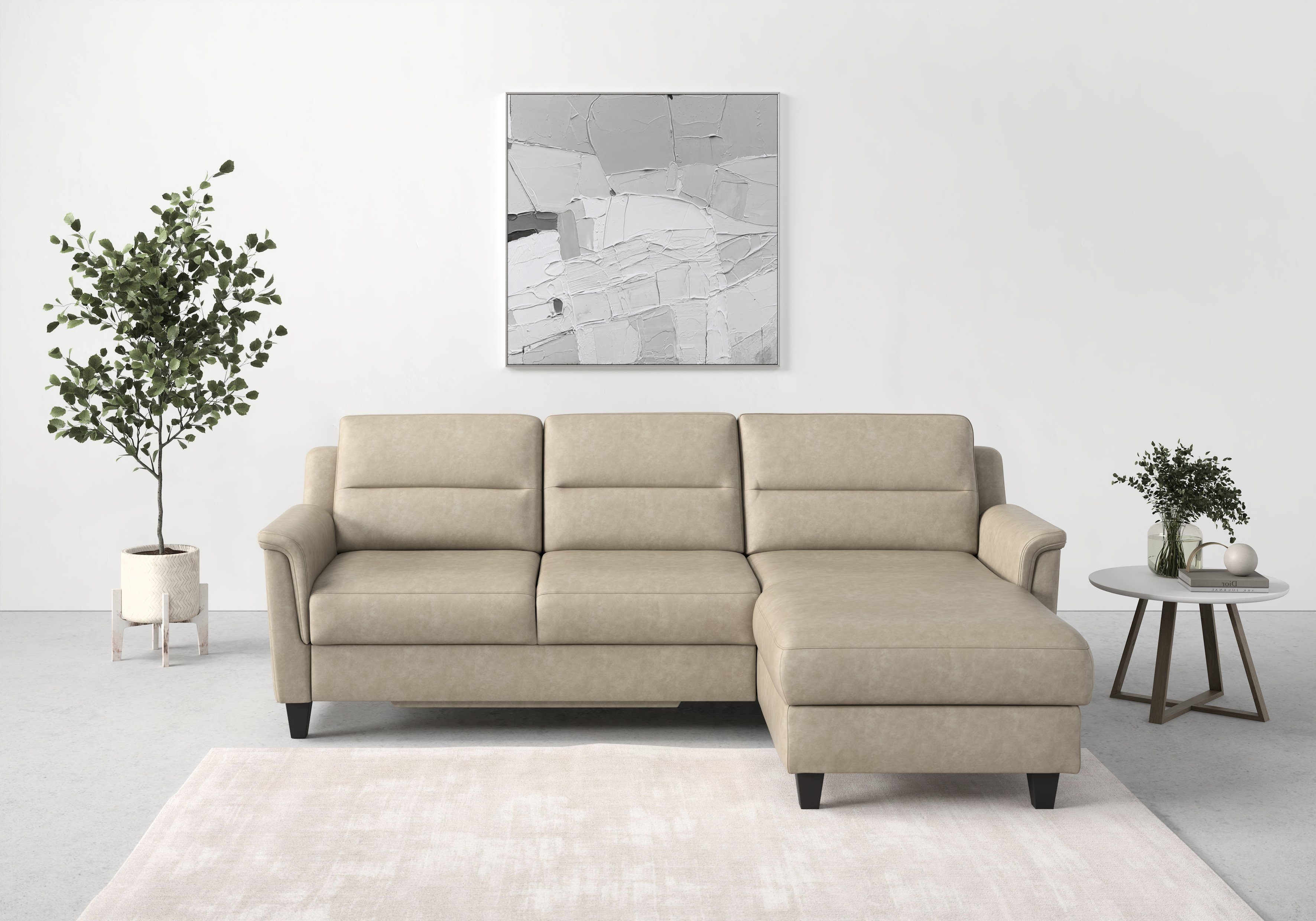 sit&more Ecksofa Farö, inklusive und Bettkasten wahlweise mit Federkern, Bettfunktion