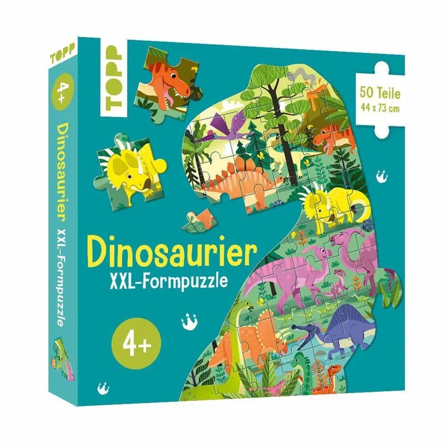 frechverlag Puzzle Dinosaurier XXL-Formpuzzle, 50 Puzzleteile