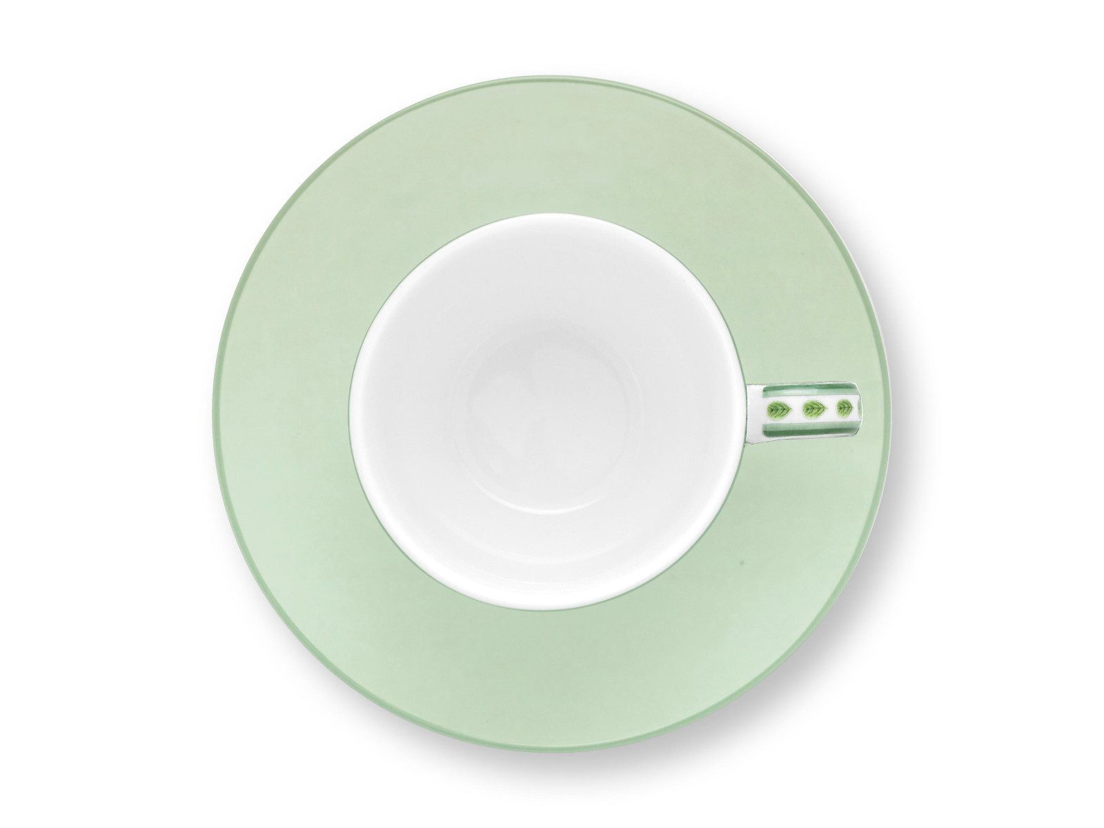 PiP Studio Espressotasse Lily&Lotus Moon Delight Light Green Espressotasse mit Untertasse 120ml, Porzellan
