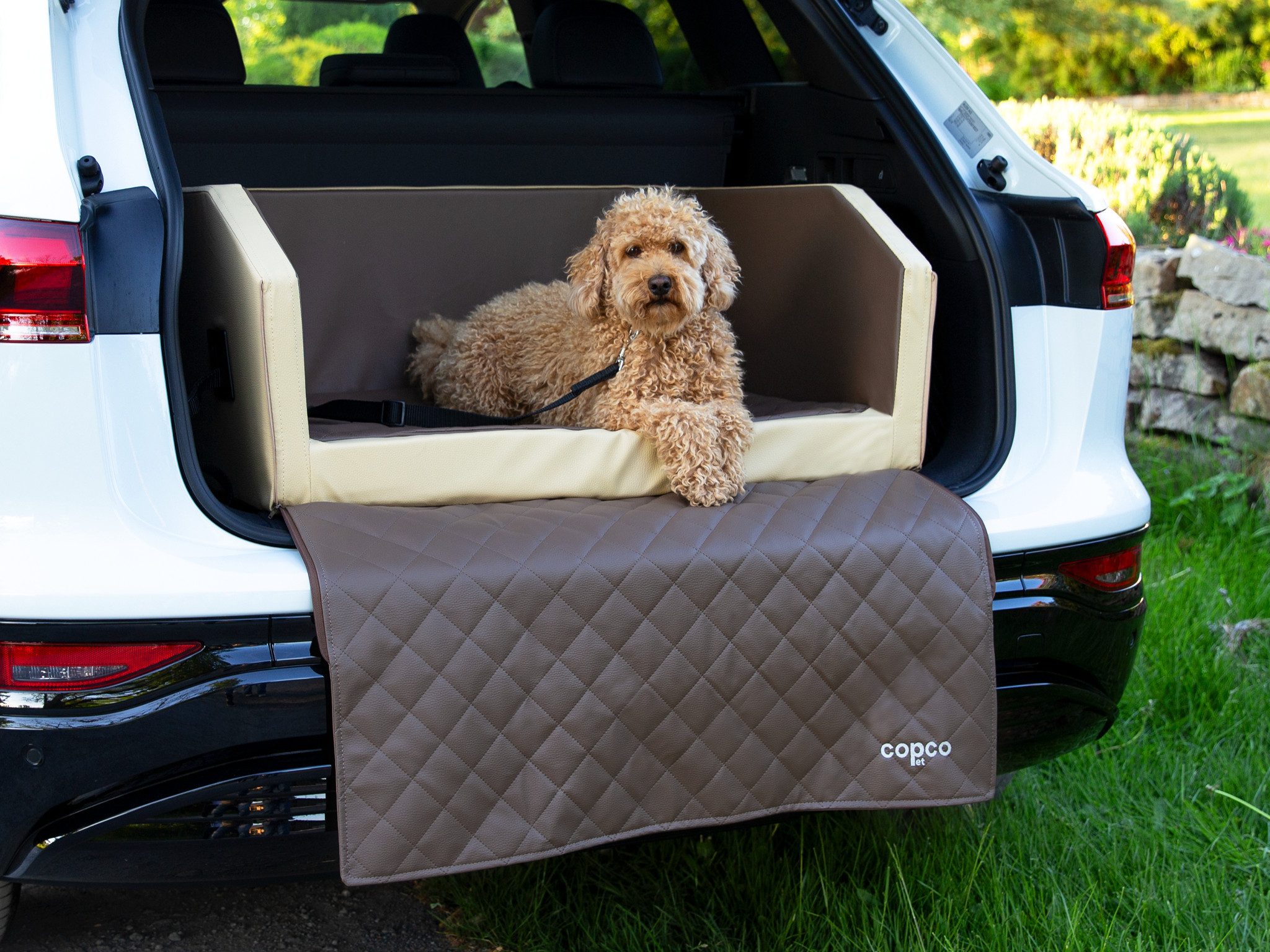 CopcoPet Tier-Autobett Travel Bed Hunde Reisebett, Kofferraumschutz Hund mit ladekantenschutz, Schutzmatte herausnehmbar