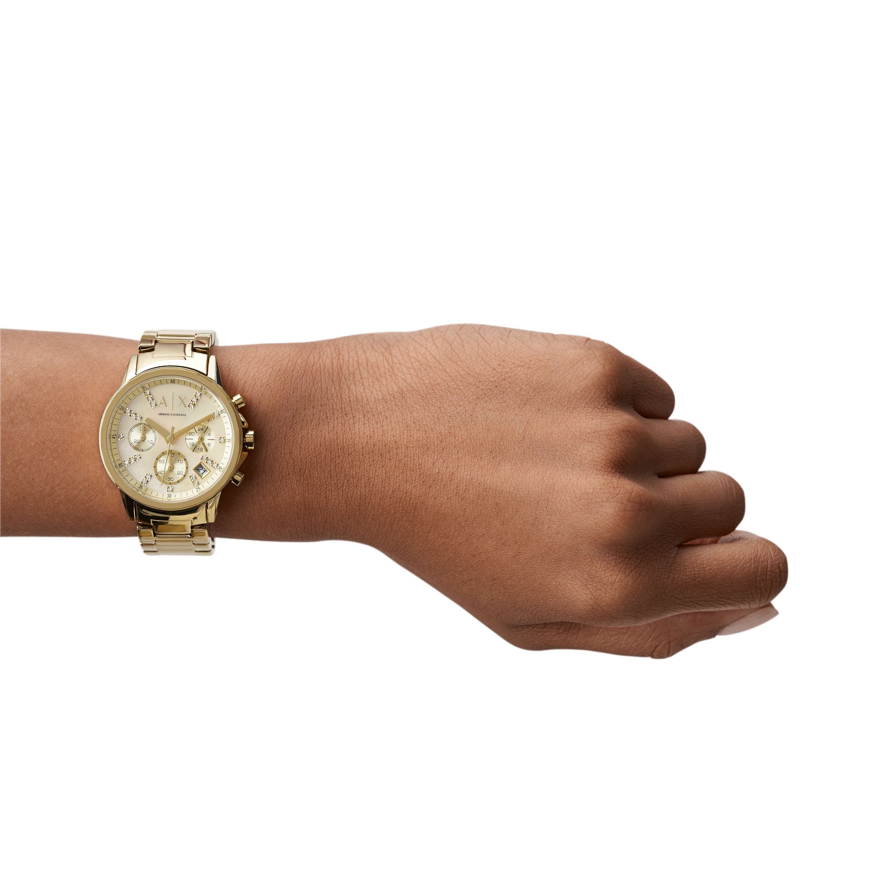 ARMANI EXCHANGE Quarzuhr The Golden Chronograph Edelstahl