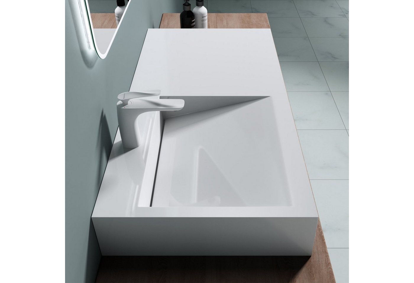 Thumbnail - doporro Waschbecken Design Aufsatzwaschbecken Col11 Hängewaschbecken Gussmarmor