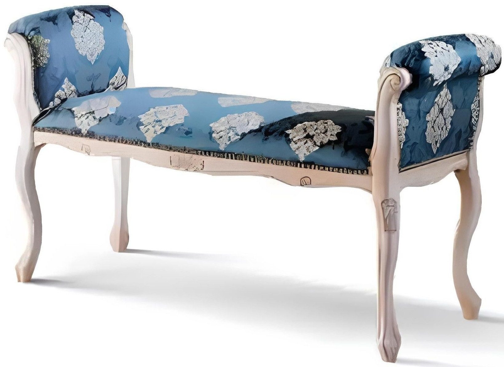 Polsterbank Bank für Sitzgelegenheiten aus Textil und Holz, klassisches Sitzmöbel