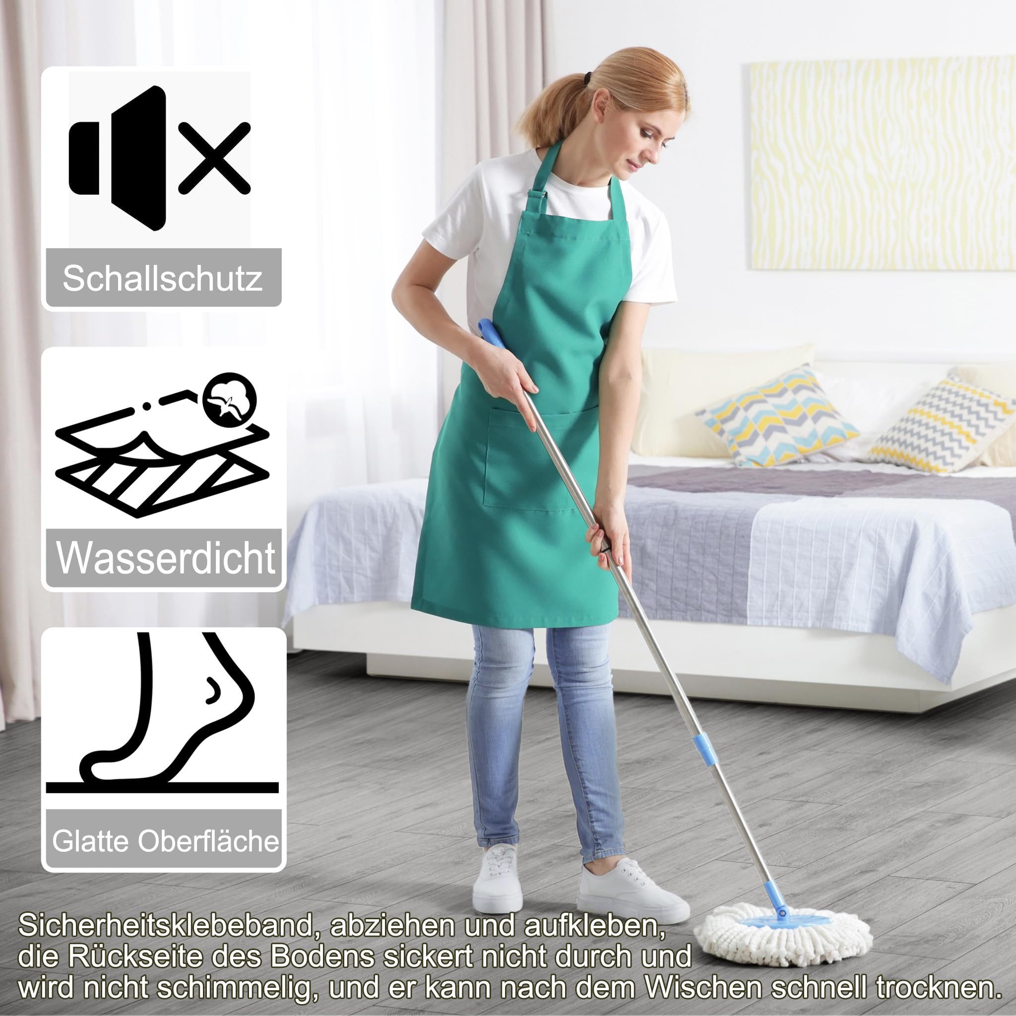 FIVMEN Vinylboden PVC Bodenbelag Selbstklebend, Holzmaserung Dielen, Bodenfliesen, 18/36 Stück, 2.51/5.2 m² Schneidbar Fliesen für Schlafzimmer, Küche – Bild 3 von 5