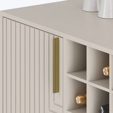 Swema Highboard Kommode Monte-Prado mit dekorative Fräsungen und Soft-Close-Funktion