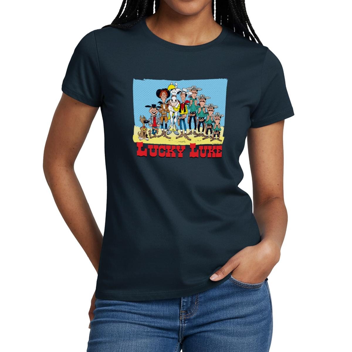 T-Shirt Lucky Luke Charaktere Frauen T-Shirt