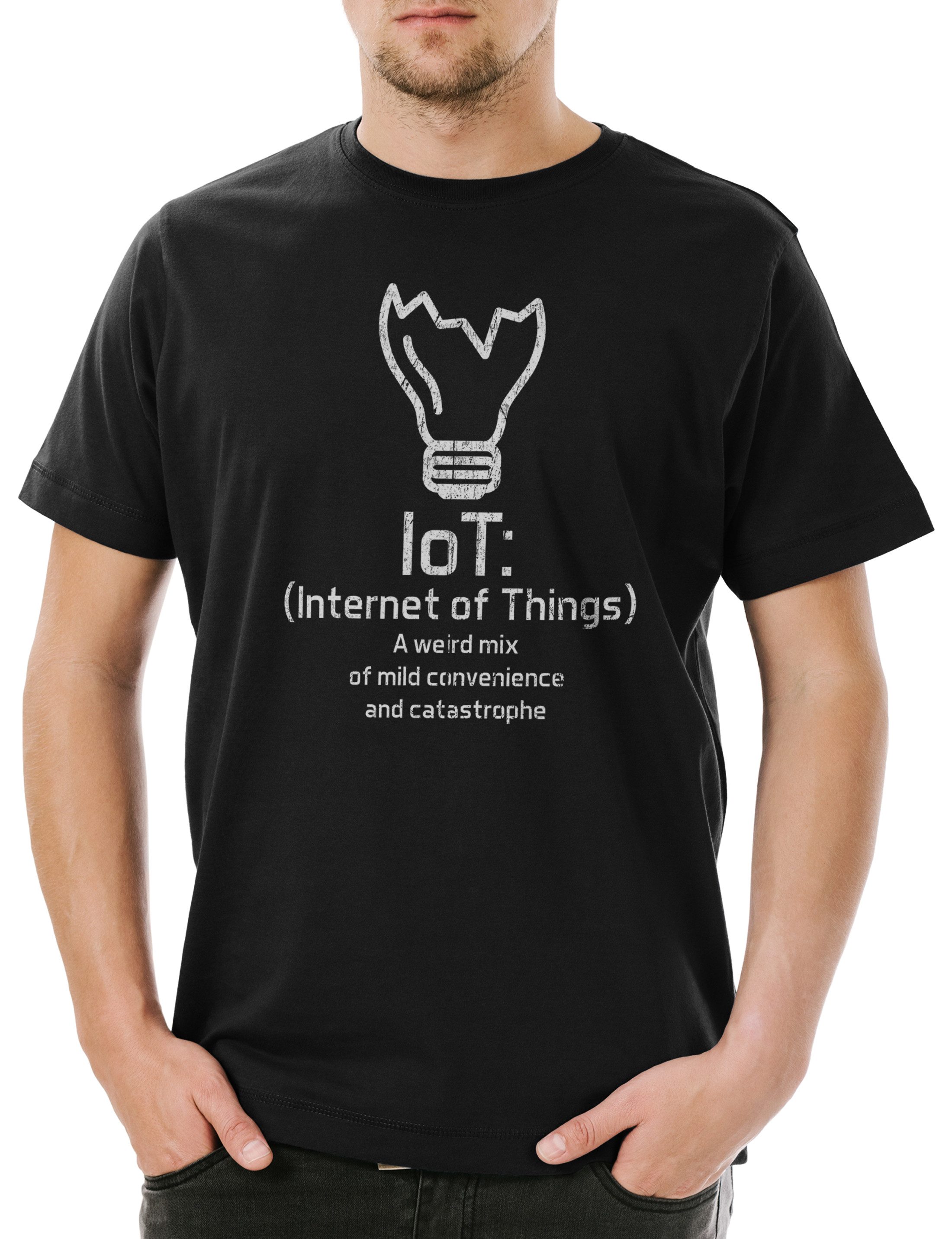 Print-Shirt Internet Of Things I Herren T-Shirt IoT M2M Machine 5G Connectivity