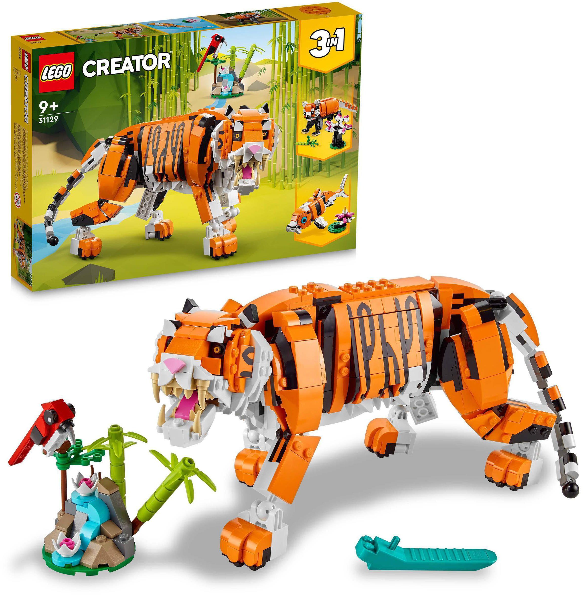 LEGO® Konstruktionsspielsteine Majestätischer Tiger (31129), LEGO® Creator 3in1, (755 St)