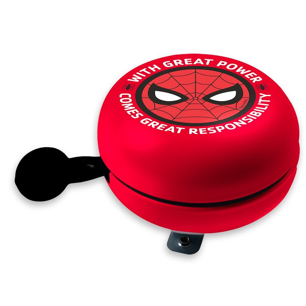 Seven Polska Fahrradklingel Marvel 2-Klang Fahrrad Glocke "Spiderman", XXL Ø 80mm