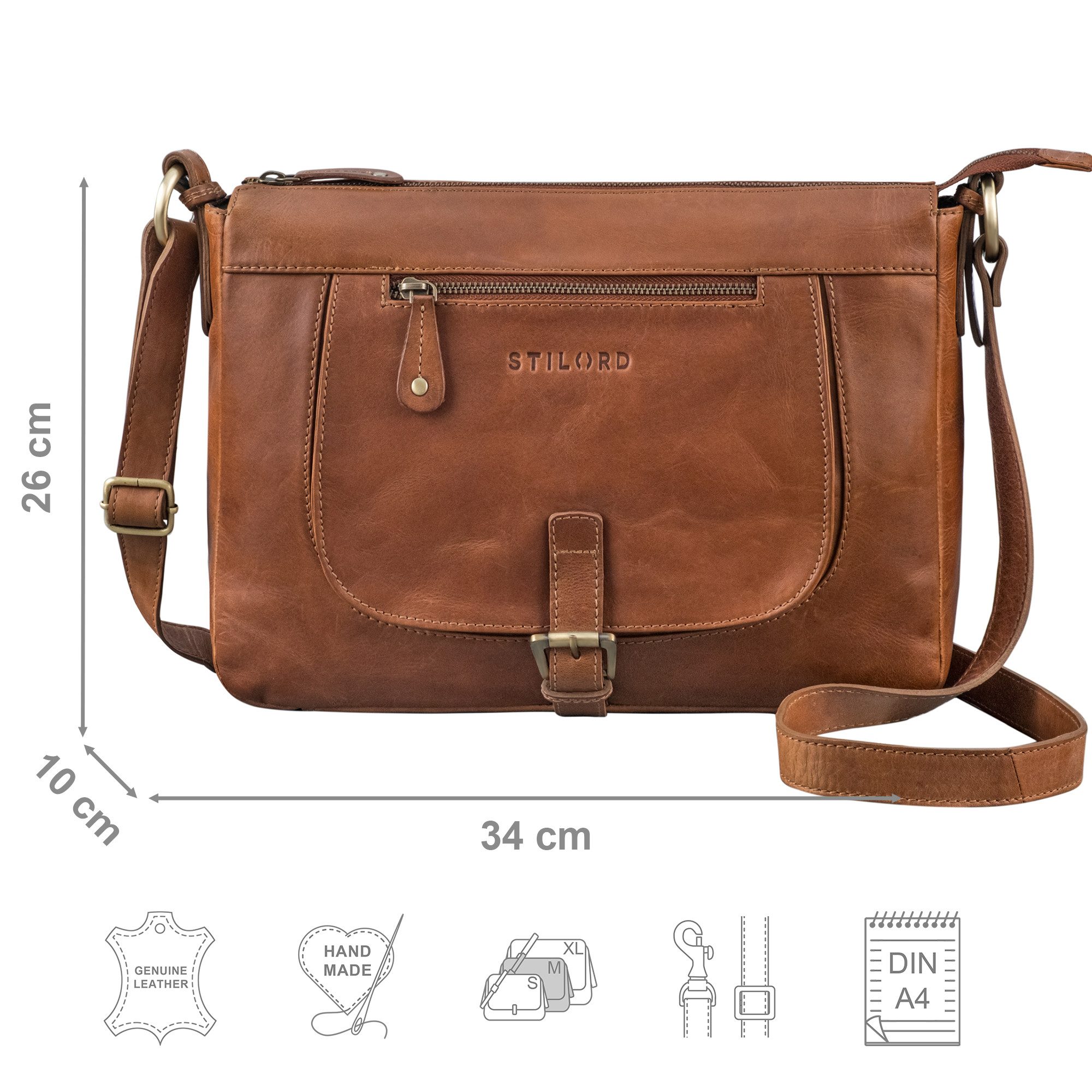 STILORD Handtasche "Odette" Leder Handtasche Damen Umhängetasche