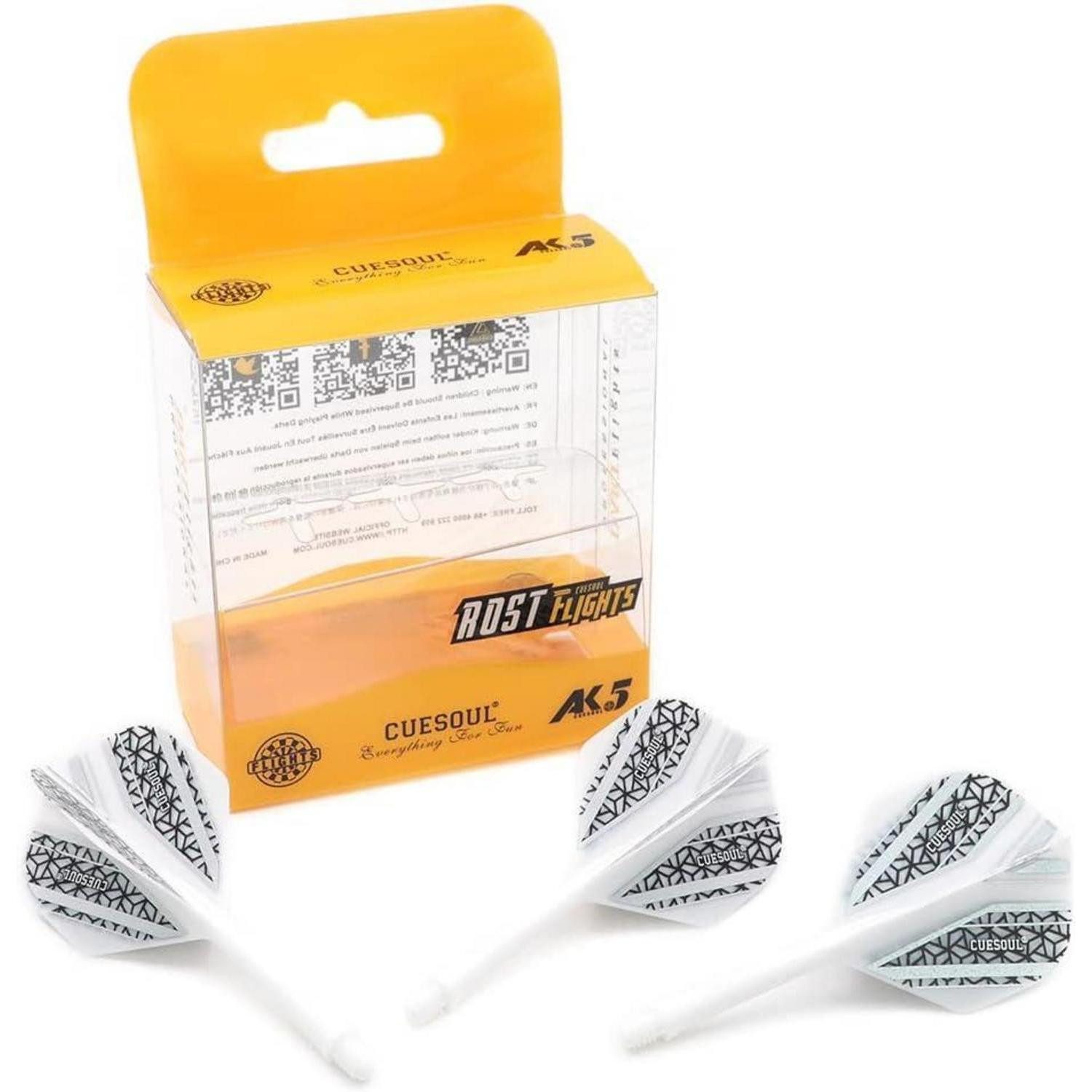 LuxusKollektion Pfeilschaft Dartschäfte Dartflights 3er Set S M weiß 1-standard-M CSAK-58X-8