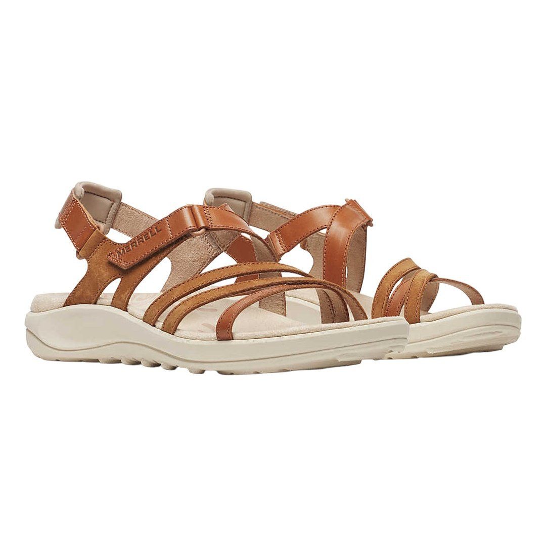 Merrell Harbor Backstrap (Vollnarbenleder) braun/beige Damen Sandale