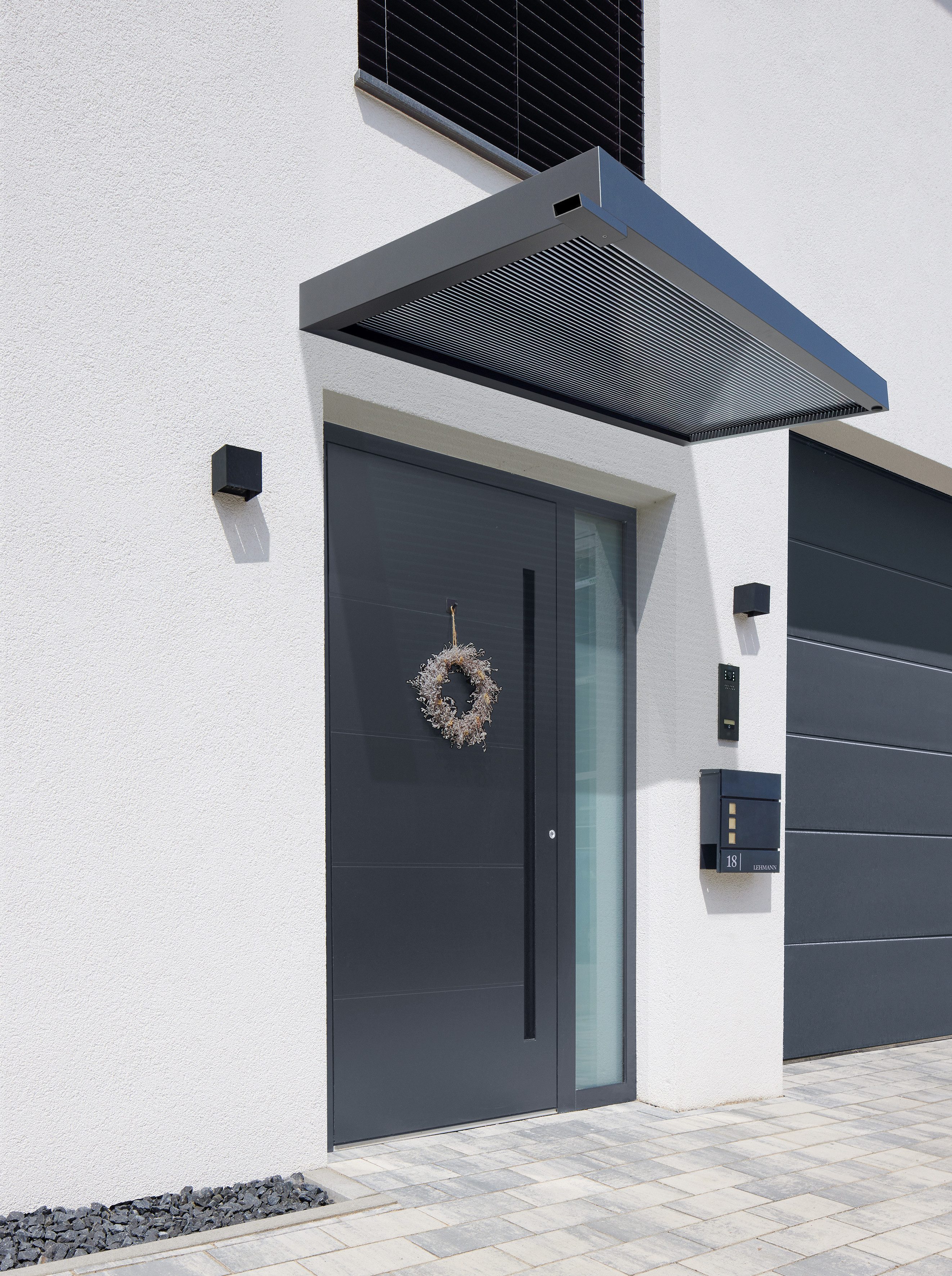 Starhome Rechteckvordach 3D-Line Design 160 und 200 Haustürvordach anthrazit aus Aluminium – Bild 2 von 5