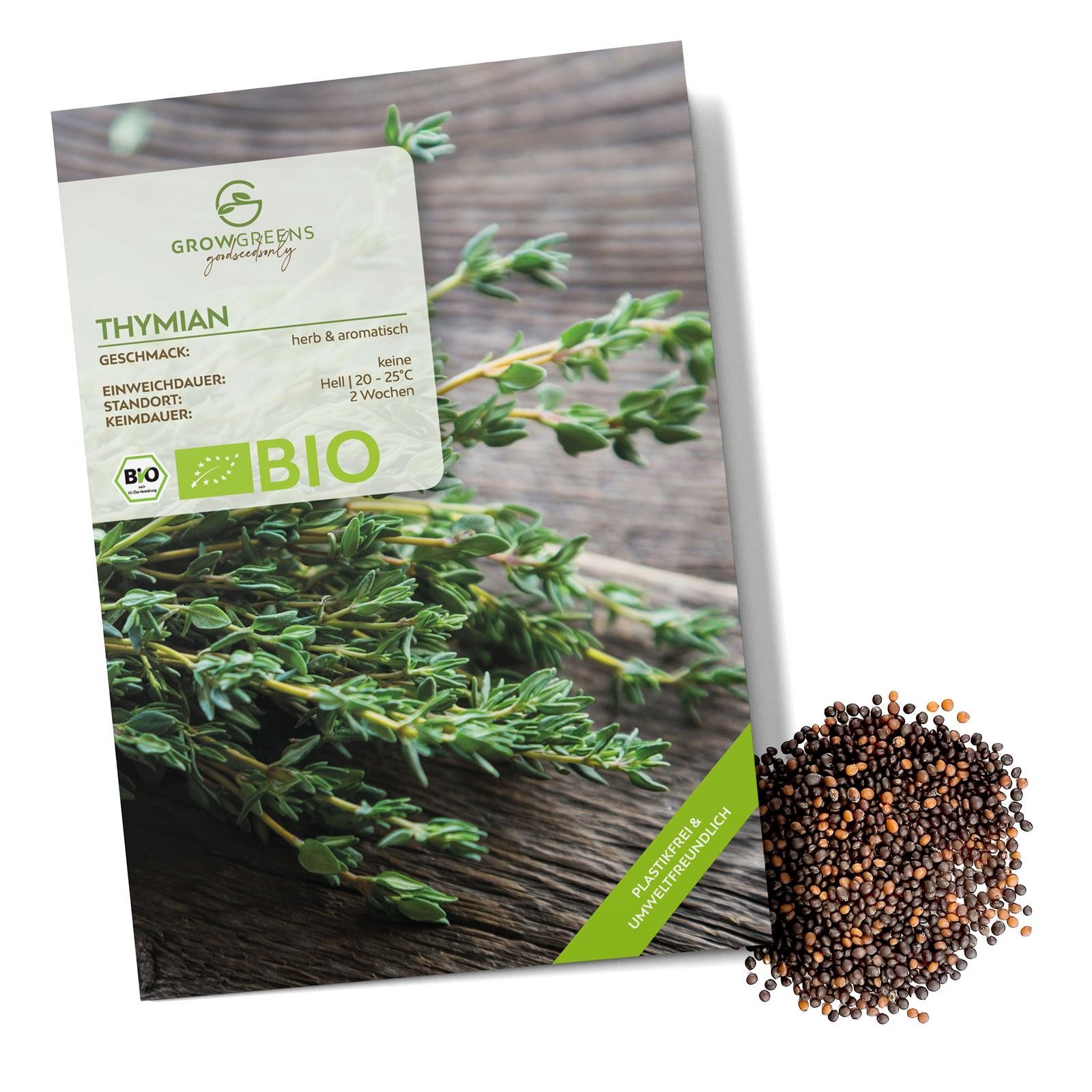 Growgreens Kräutersamen BIO Thymian Samen - Heilkräuter Saatgut aus bio. An günstig online kaufen