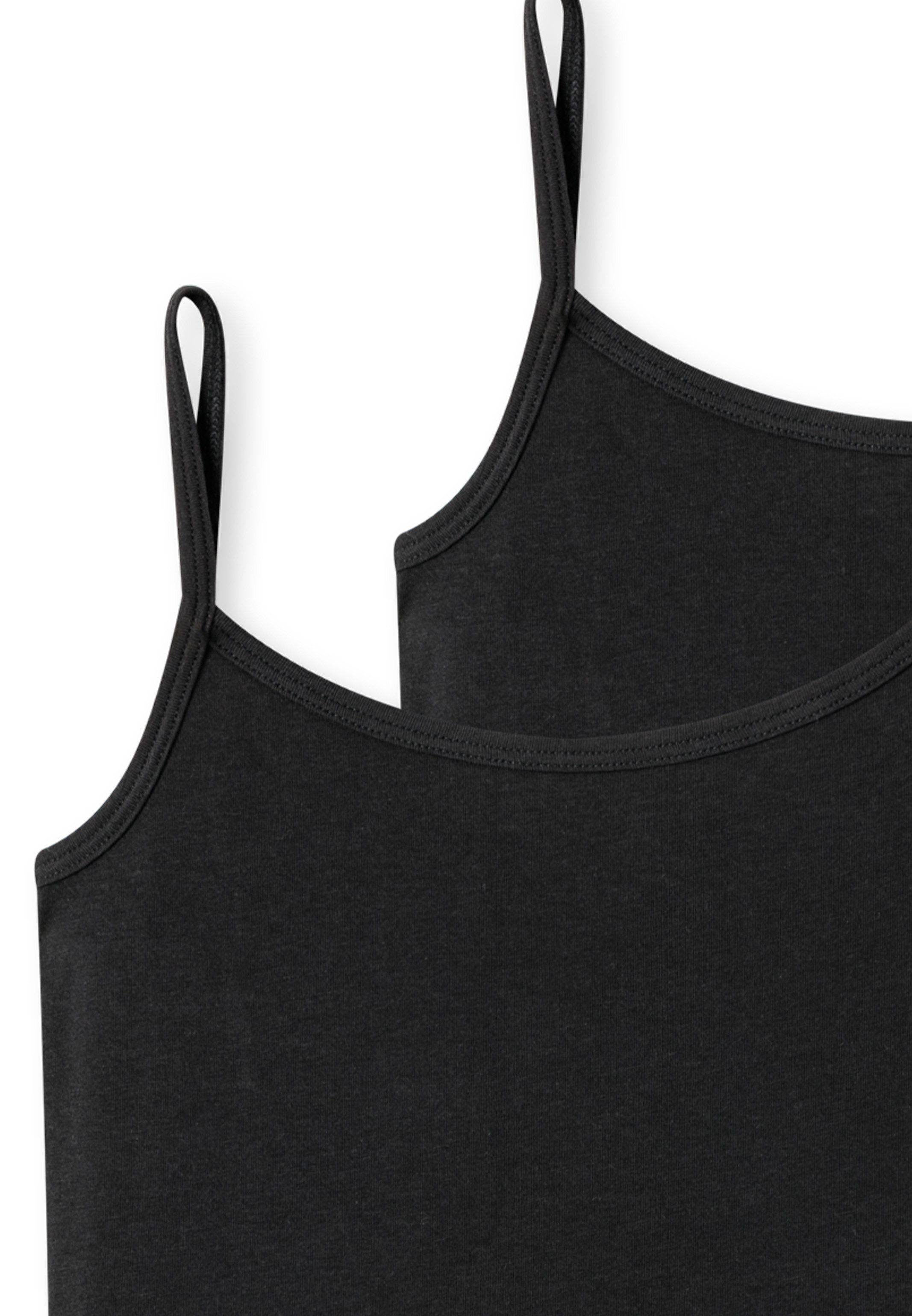 Schiesser Unterhemd 4er Pack Teens Girls 95/5 Cotton (Spar-Set, 4-St) Spaghetti Top - Baumwolle - Unifarbenes Design, Mit schmalen Trägern