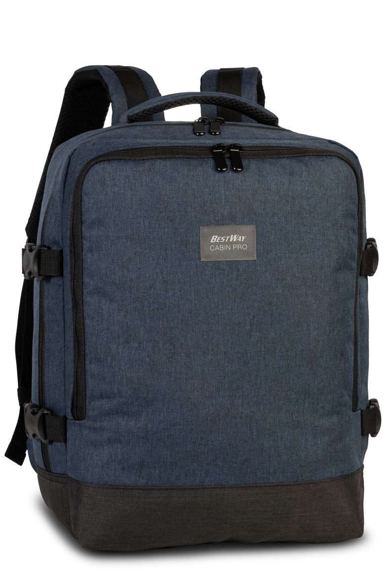 BestWay Bags Reiserucksack Cabin Pro Base, Reißverschluss-Geheimfach, Organizer