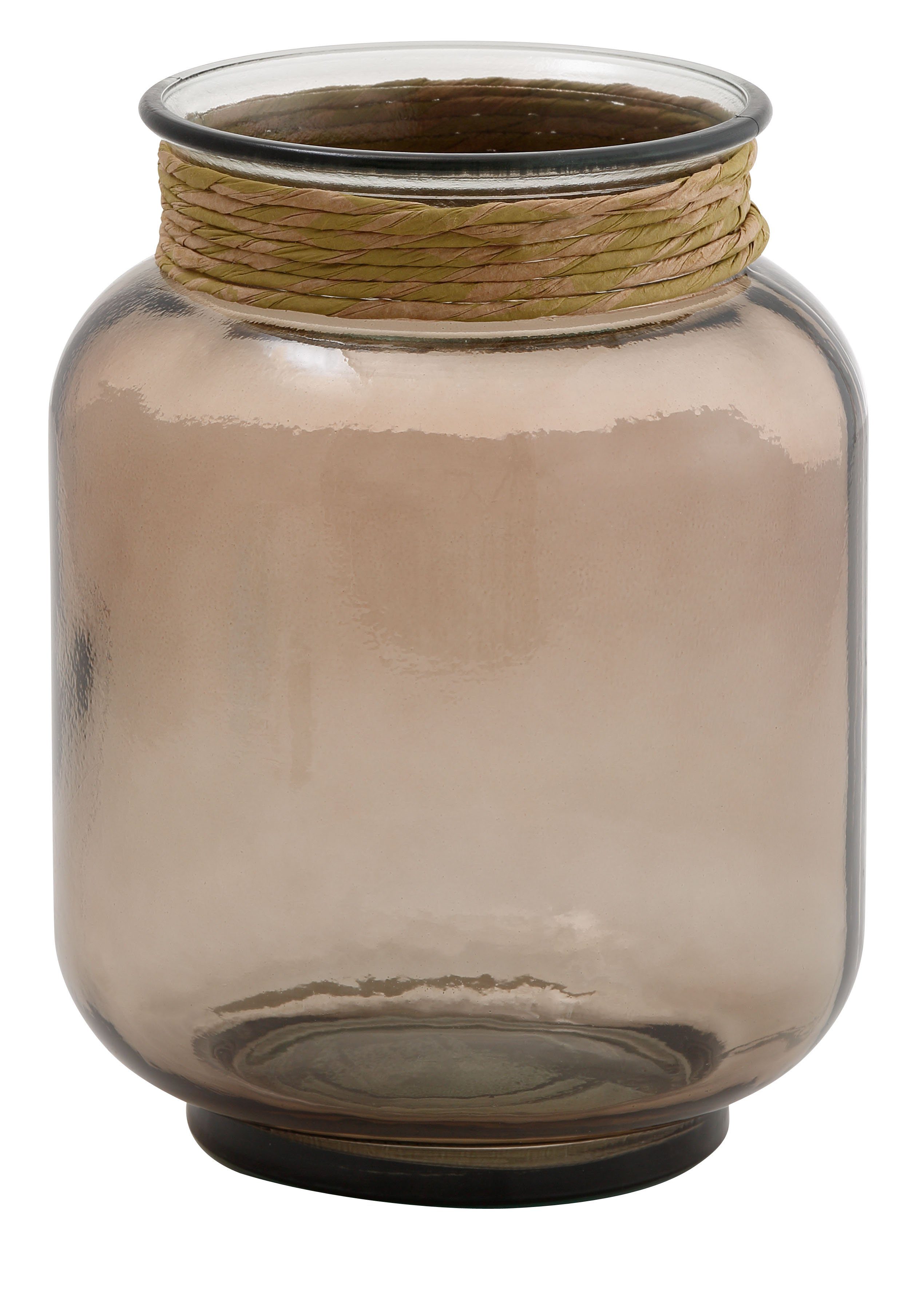 ca. aus cm, Beelia braun ca. recyceltem OTTO Dekovase, products Ø Glas, Tischvase (1 cm St), 25 Höhe 20