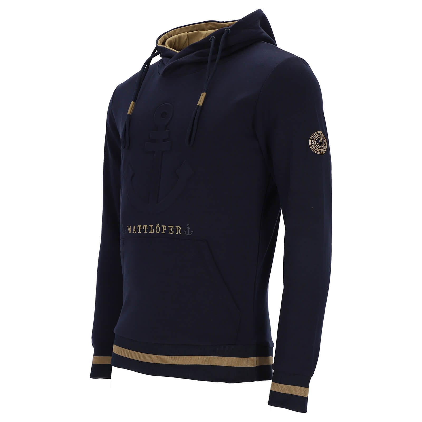 Wattlöper Kapuzenpullover Herren Sweathoody mit Anker-PopUp - Modischer Pul günstig online kaufen