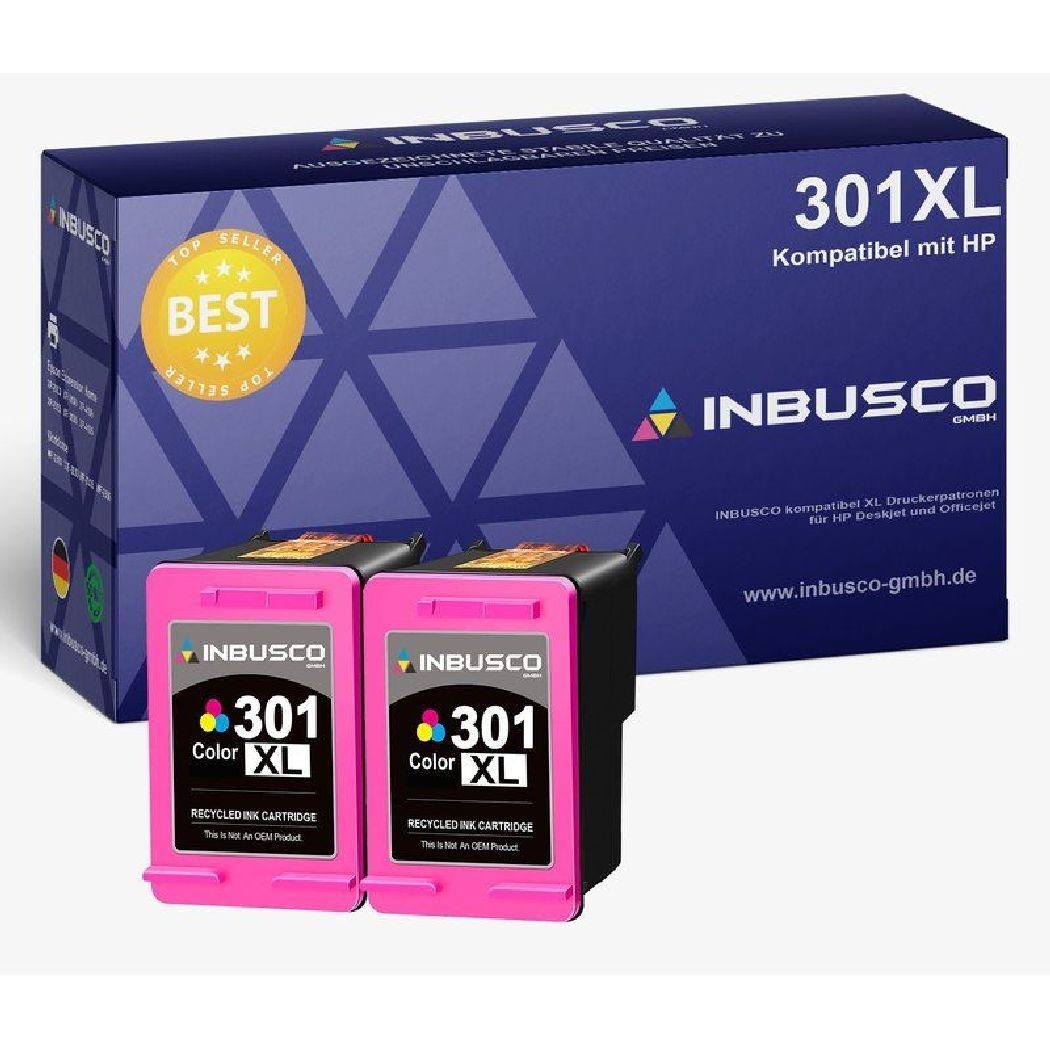Inbusco 2x Tintenpatronen HP 301 XL (2 Color) ... Tintenpatrone