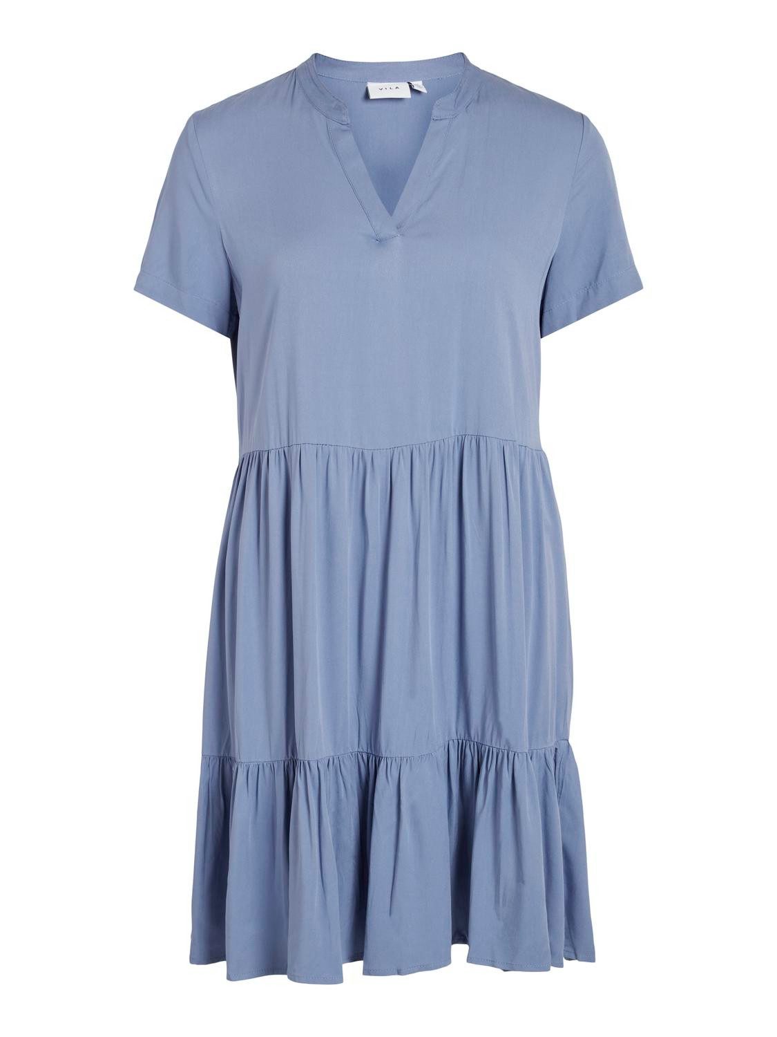 Vila Jerseykleid VIMOROSE V-NECK S/S DRESS/SU günstig online kaufen