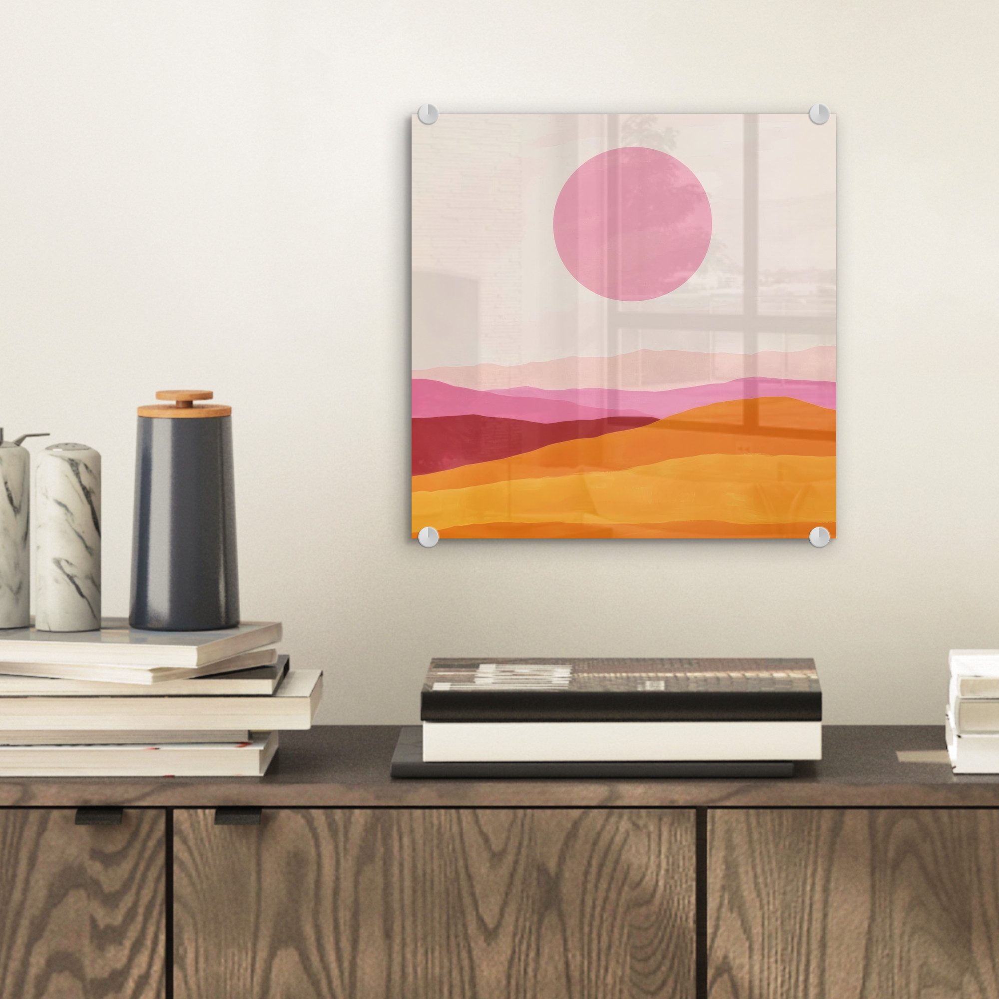 MuchoWow Acrylglasbild Hügel - Orange - günstig online kaufen