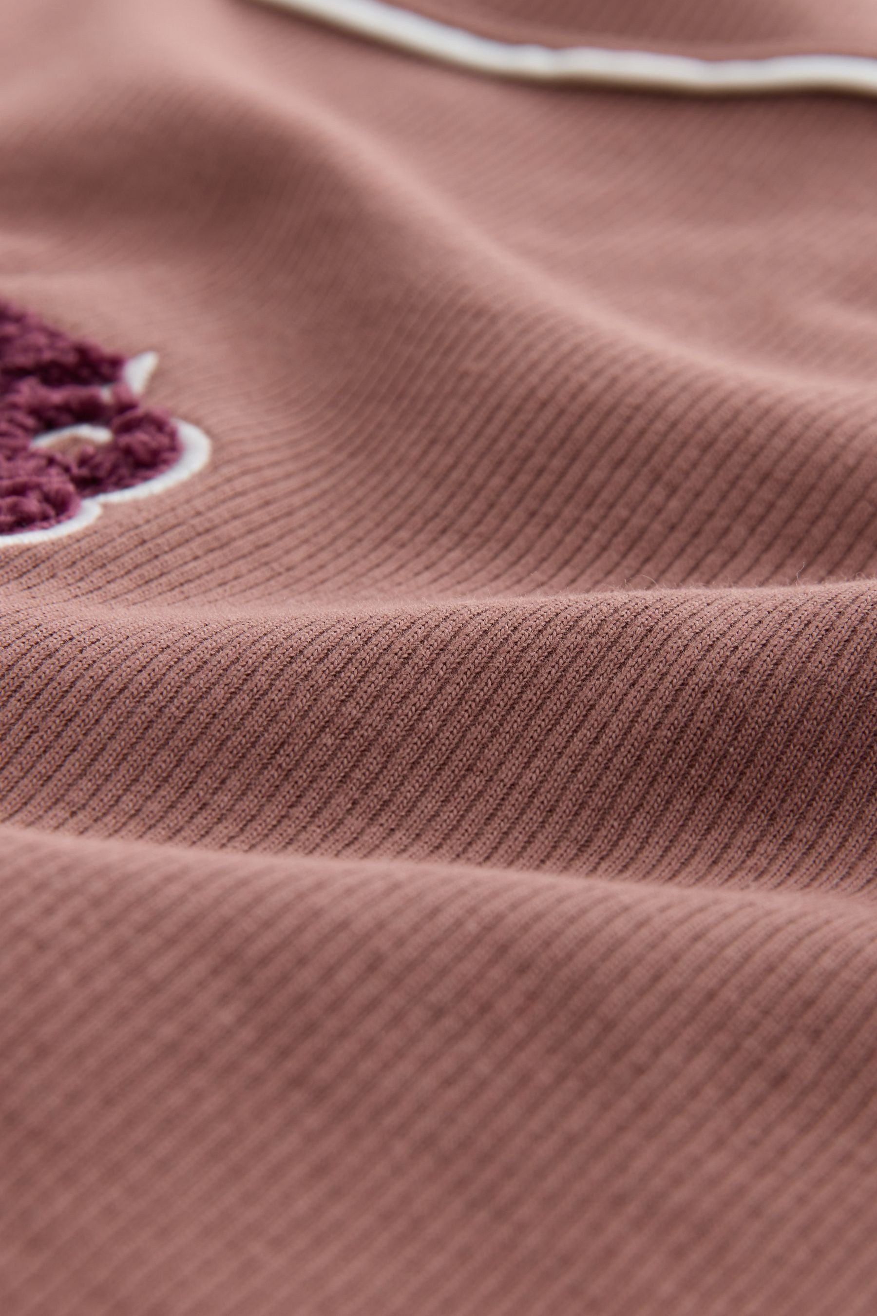 Next Langarmshirt Besticktes Langarmoberteil mit Rundhalsausschnitt (1-tlg) günstig online kaufen