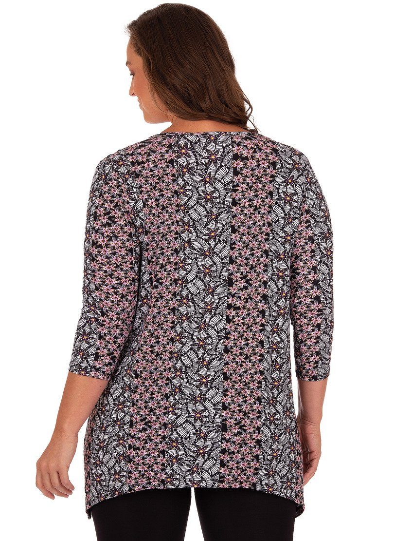 Damen Shirts Trigema Longshirt mit floralem Muster