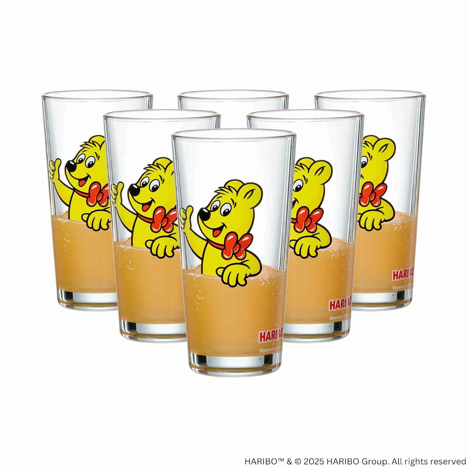 Ritzenhoff & Breker Glas Haribo Thumbs Up Trinkgläser 380 ml 6er Set, 6-tlg., Glas