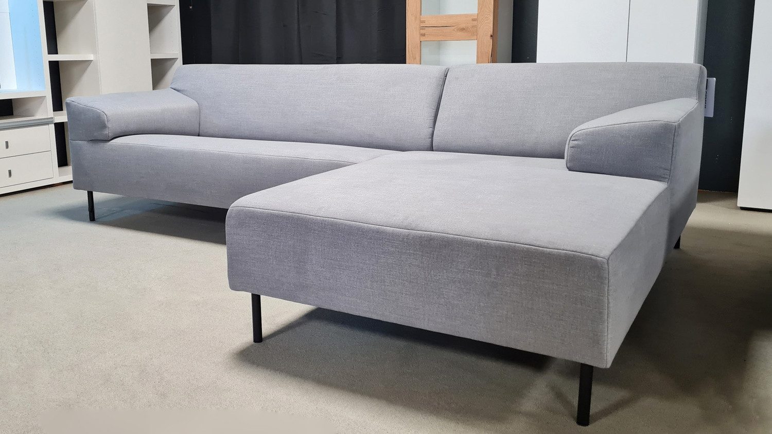 freistil ROLF BENZ Ecksofa ROLF BENZ Ecksofa Freistil 180 rechts Stoff grau 260 cm