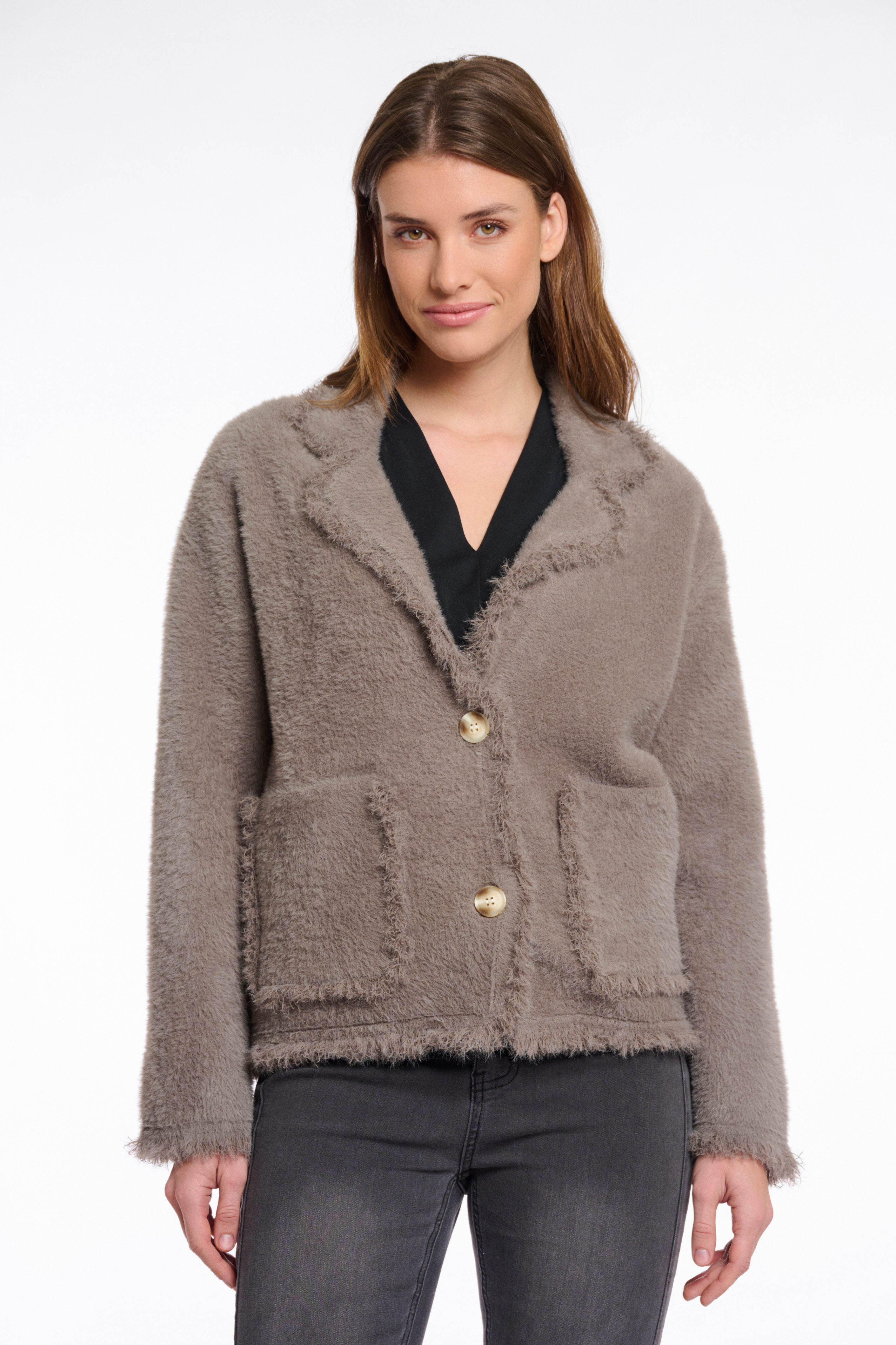 Rino & Pelle Bouclèjacke mit Revers günstig online kaufen