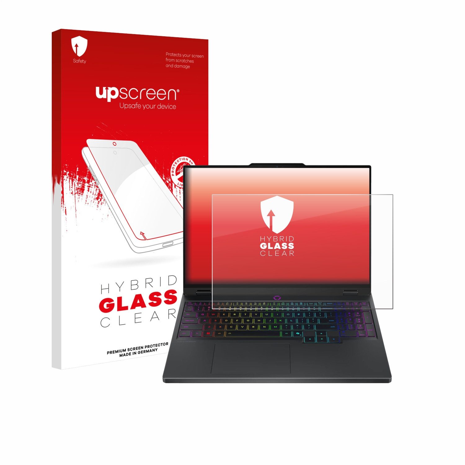 upscreen Displayschutzglas Folie für Lenovo Legion 5 15IRX10 PF9XB5828034, Schutzfolie Glas Panzer Display Schutz klar