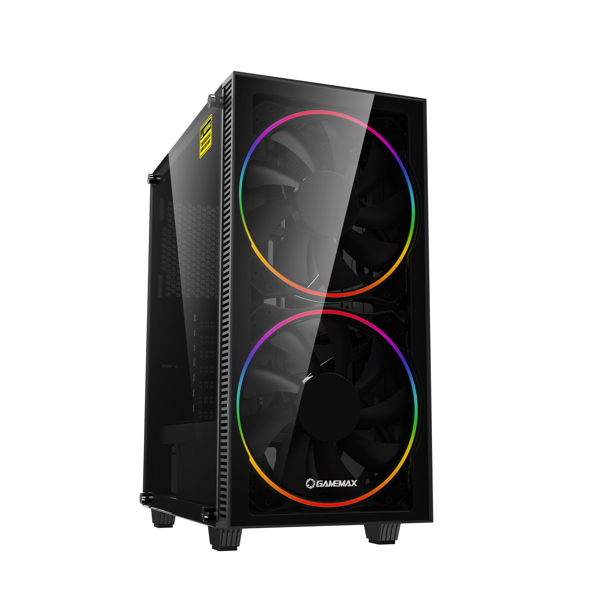 GAMEMAX Gaming-Gehäuse Black Hole ohne Netzteil, USB/Audio, Mid Tower