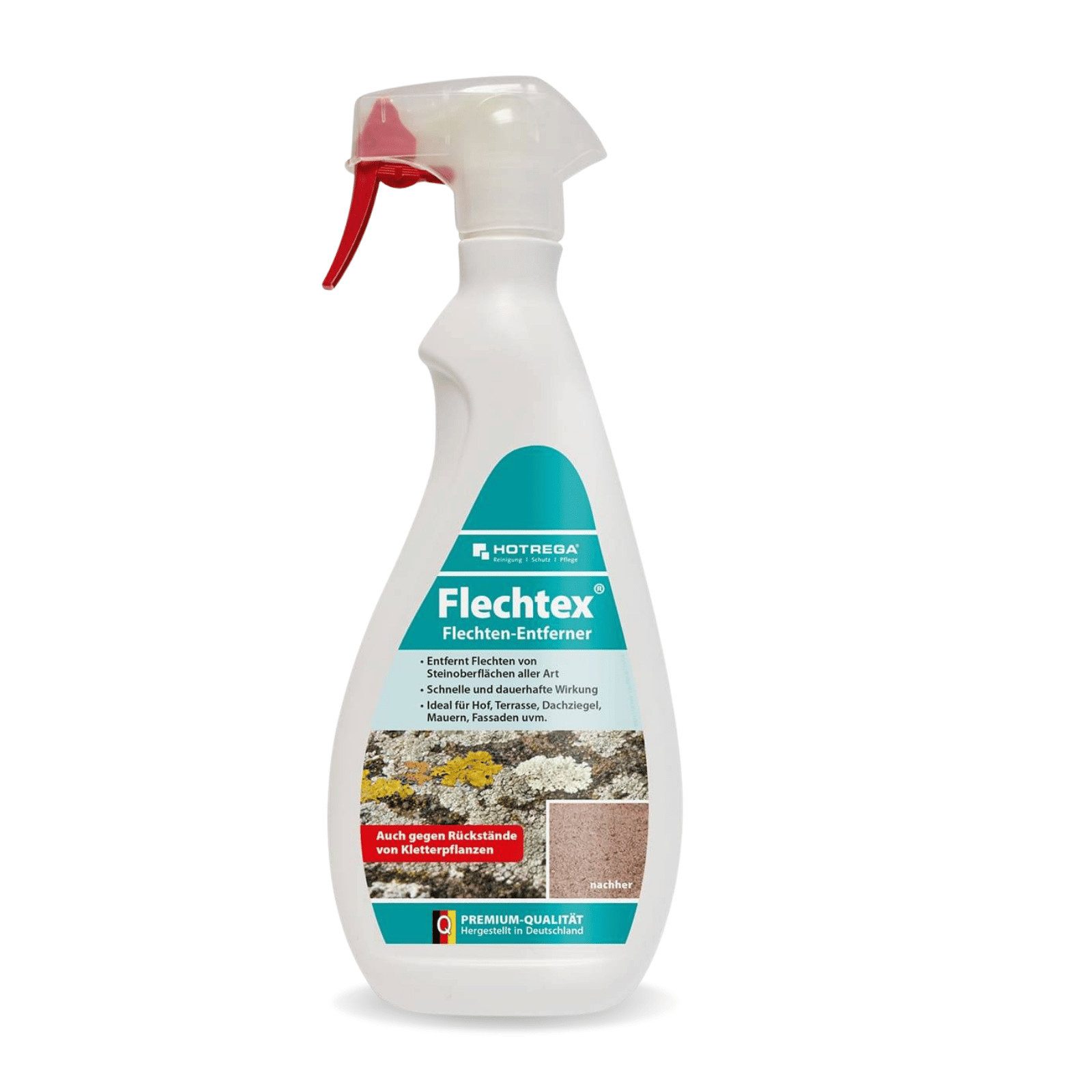 HOTREGA® Flechtex Flechtenentferner Steinreiniger Flechtenentferner Algen 750ml Grünbelagentferner