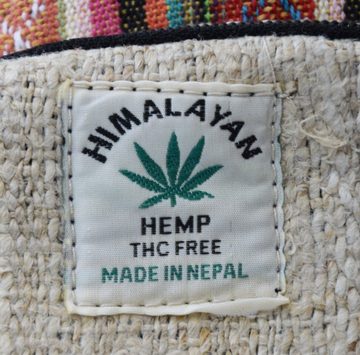 SIMANDRA Freizeitrucksack Hanf Rucksack, Ethno handgefertigt in Nepal mit vielen Fächern