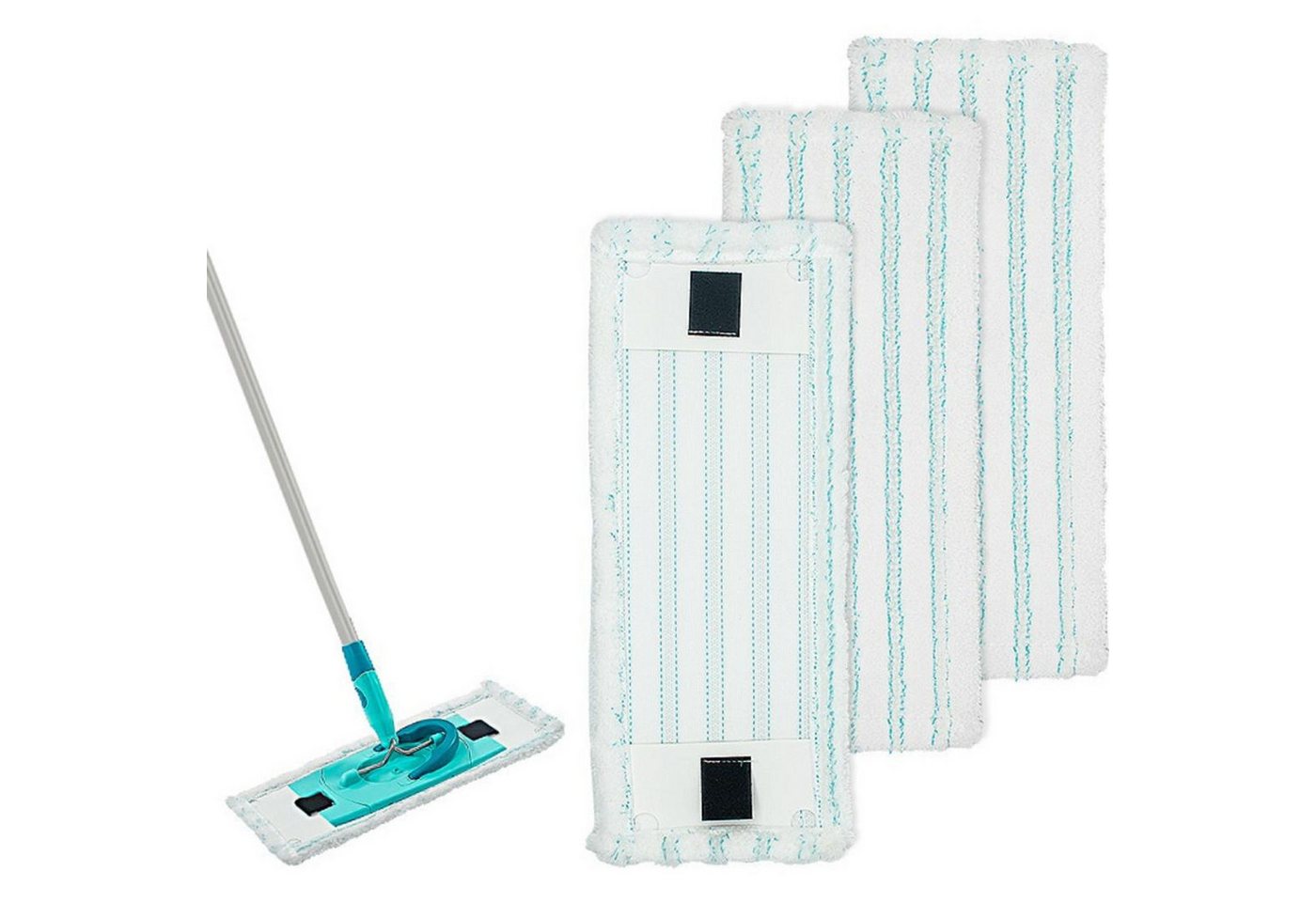 FELIXLEO 4 Stück Moppbezüge für LEIFHEIT CLEAN TWIST M ERGO MICRO DUO Wischmopp-Ersatzkopf (1-tlg)