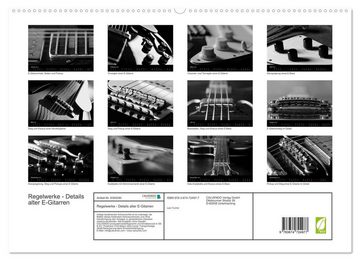 CALVENDO Wandkalender Regelwerke - Details alter E-Gitarren (Premium, hochwertiger DIN A2 Wandkalender 2023, Kunstdruck in Hochglanz)