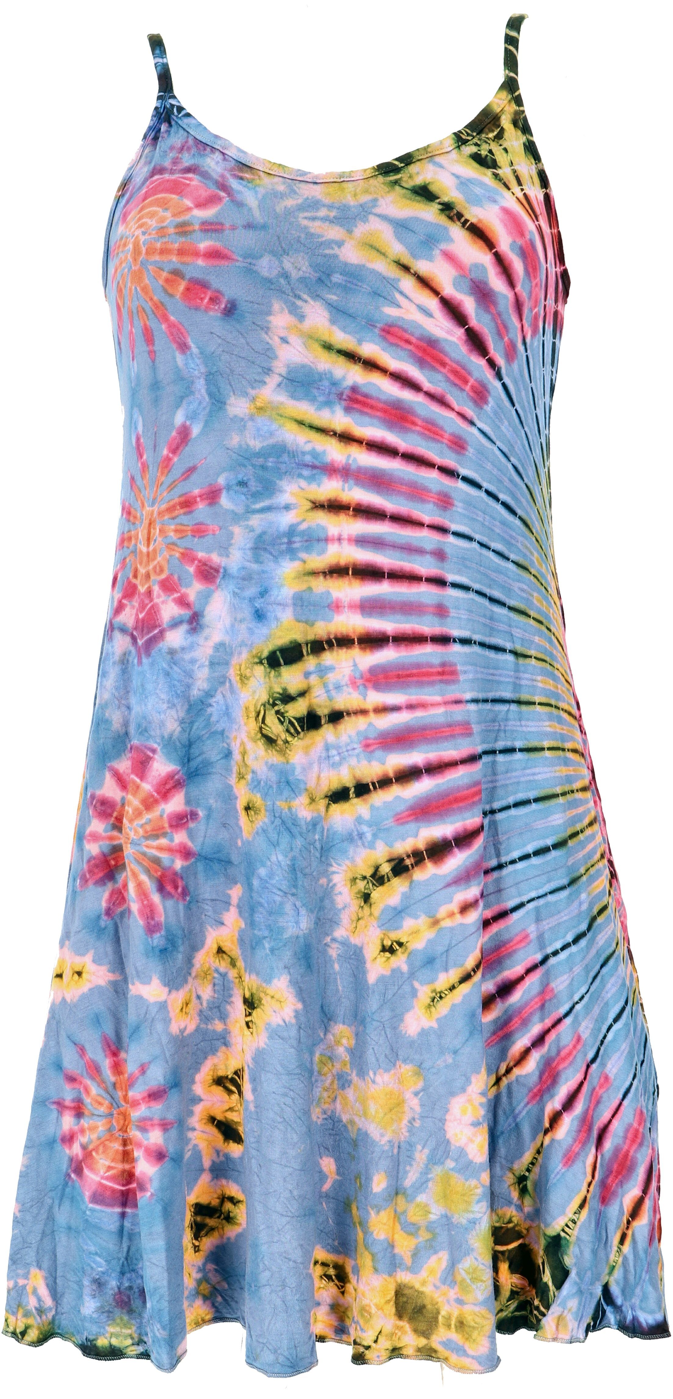 Guru-Shop Midikleid Unikat Batik Minikleid, Batikkleid, Boho.. alternative Bekleidung