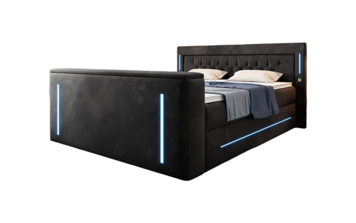 Luxusbetten24 Boxspringbett Divalo, mit TV Lift und Stauraum günstig online kaufen