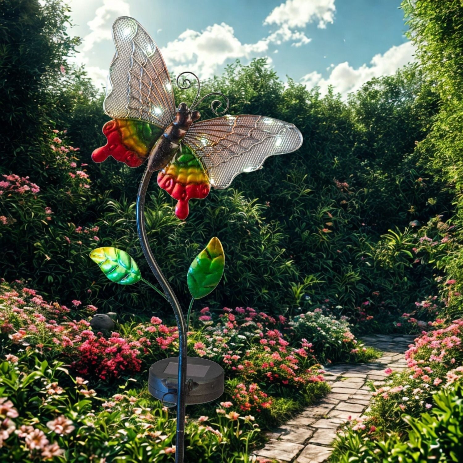 formano Gartenstecker Sommerzeit Höhe: 90cm, Farbe: Mehrfarbig, Motiv: Schmetterling