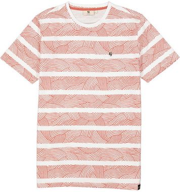 Garcia T-Shirt AOP stripe (1-tlg) Logoprägung an der Brust