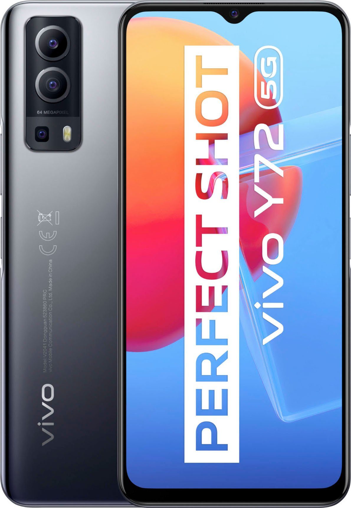 Vivo Y72 5G Smartphone (16,7 cm/6,58 Zoll, 128 GB Speicherplatz, 64 MP  Kamera)