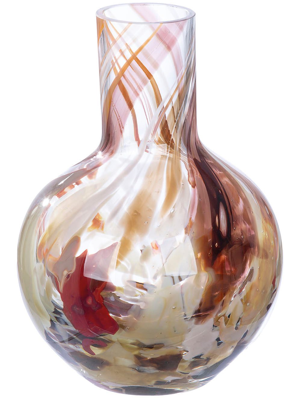 GILDE Tischvase Vase Roslin Höhe ca. 21 cm (1 St), Europäische Handarbeit, aus durchgefärbtem Glas