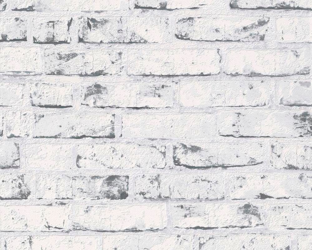 Vliestapete walls living Best Steinoptik, 2nd of Wood`n Stone Stein Edition, Struktur Tapete weiß/grau