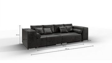 S-Style Möbel Big-Sofa Amaru 5-Sitzer mit Schlaffunktion, mit Wellenfederung