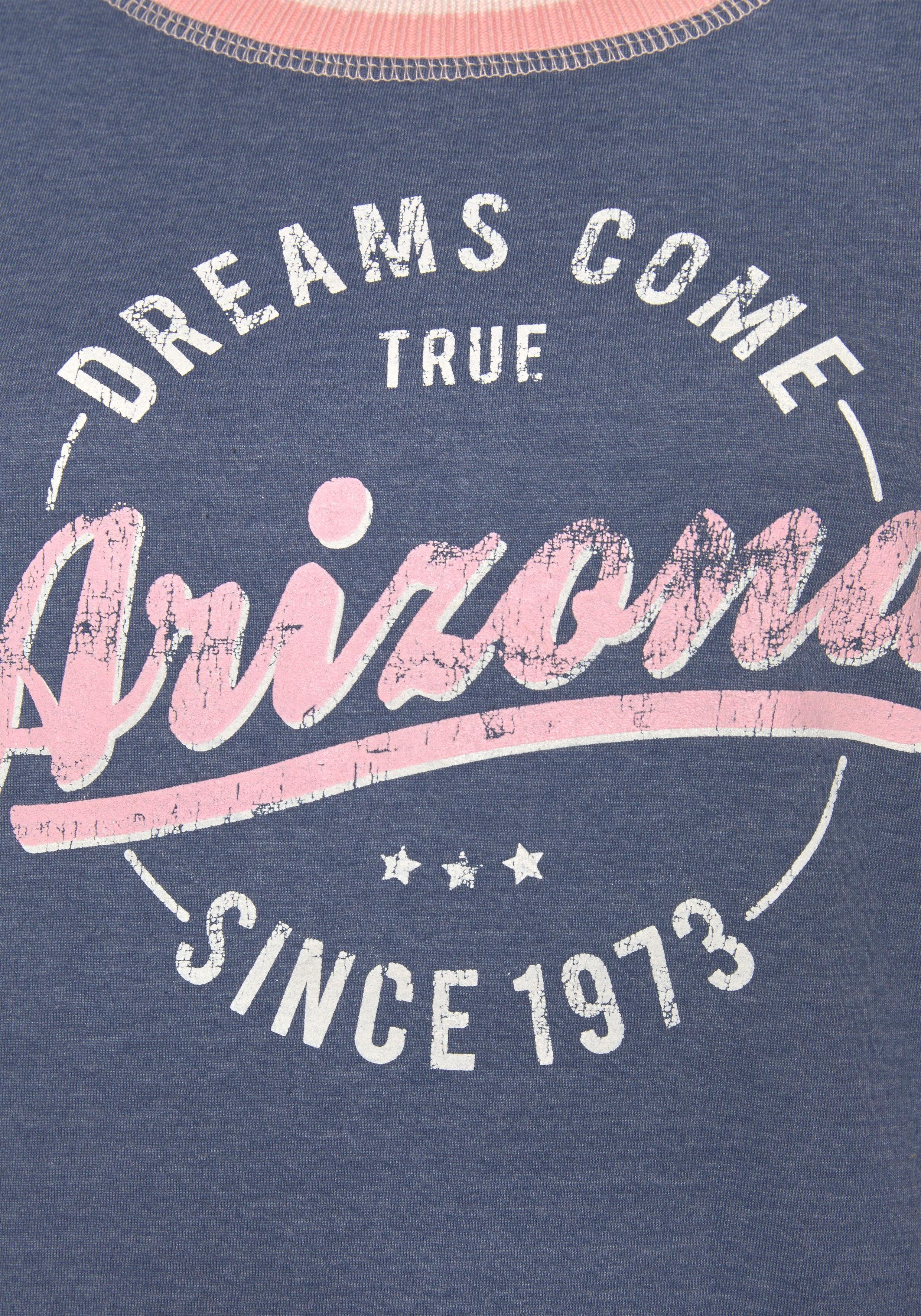 Arizona Pyjama (2 College-Look 1 tlg., Stück) mit im Folienprint