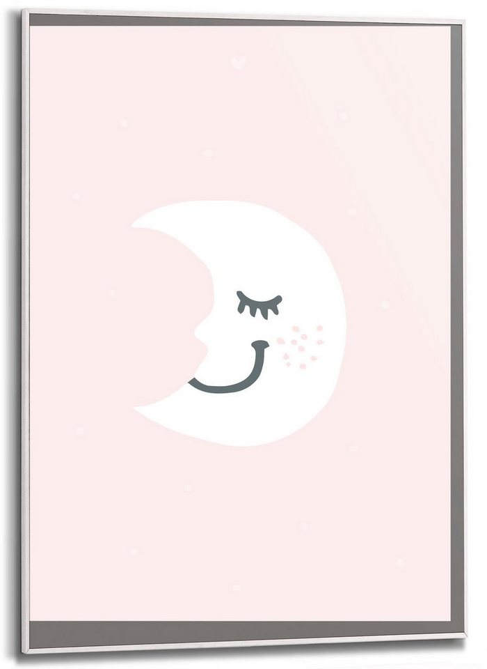 Reinders! Bild mit Rahmen Pink Moon, (1 St), Dekorativer Kunstdruck
