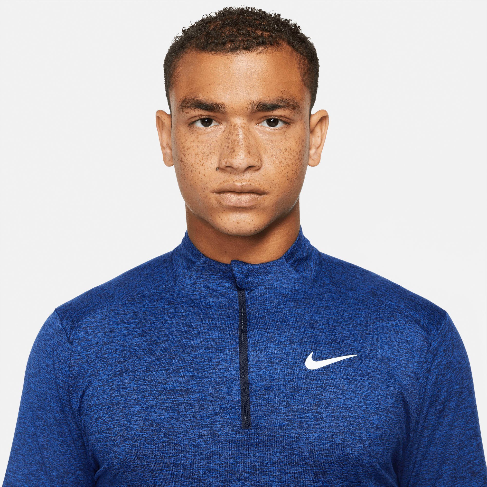 Nike Laufshirt Dri-FIT Running Men's Top Element OBSIDIAN/GAME 1/-Zip ROYAL/HTR/REFLECTIVE SILV