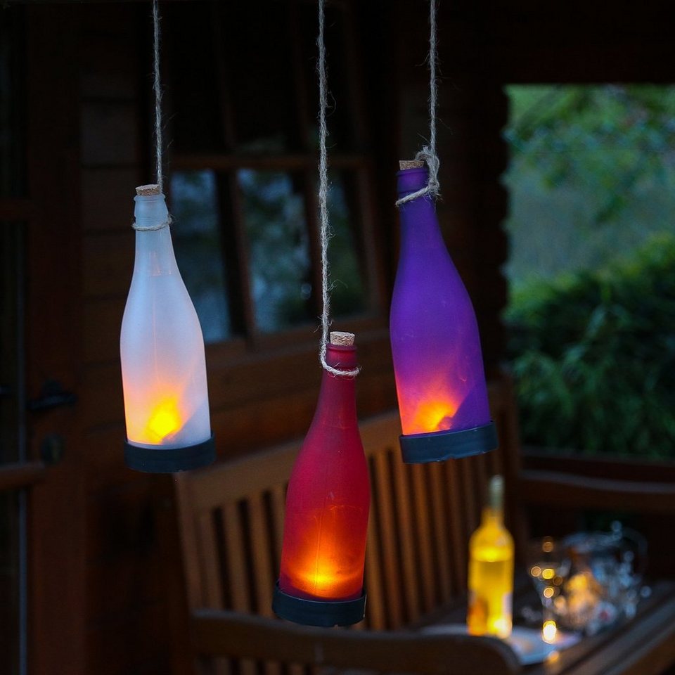 MARELIDA Dekolicht »LED Solar Flasche Dekoleuchte für