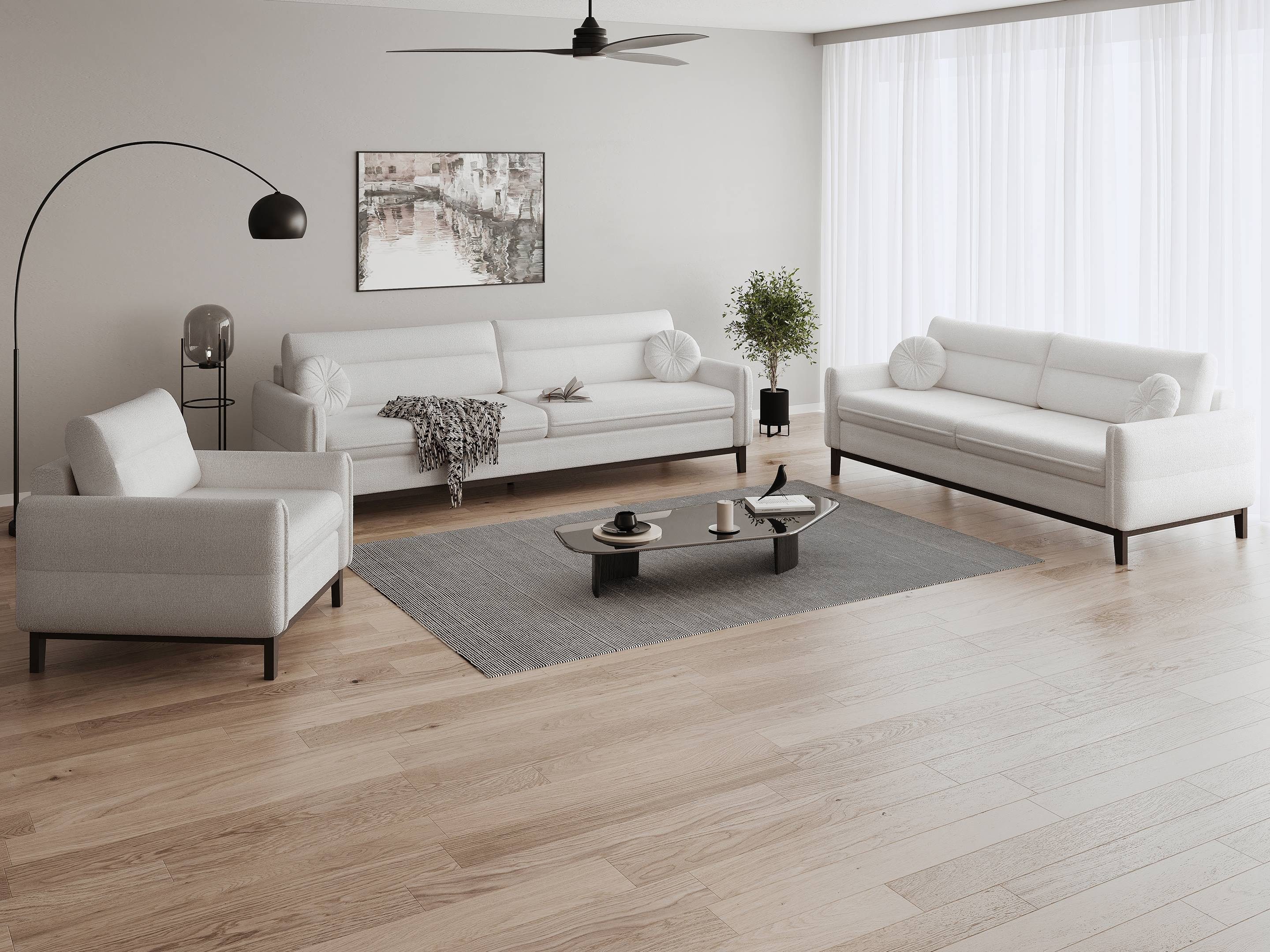 Beautysofa Polstergarnitur Belweder, (Couchgarnitur 321 Möbelset), günstig online kaufen